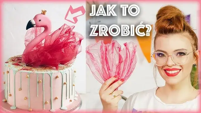 dekoracje z papieru waflowego i ryżowego tort